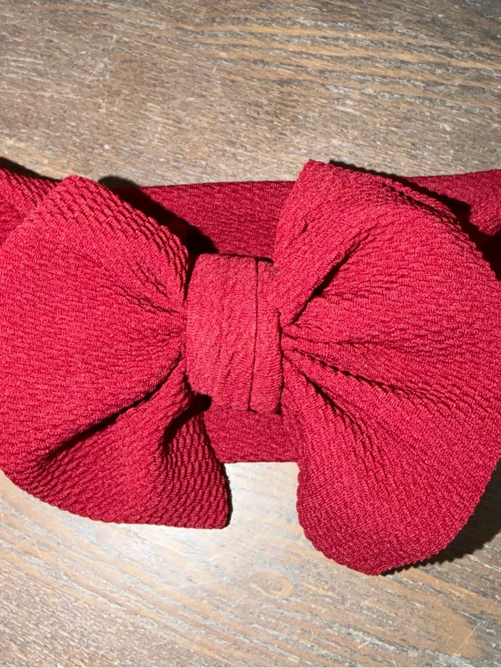 Gigi and Max Cranberry Dark Red Headwrap Bow (singular bow listing)
